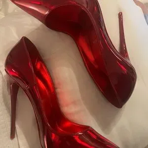 christian louboutin so kate metallic red